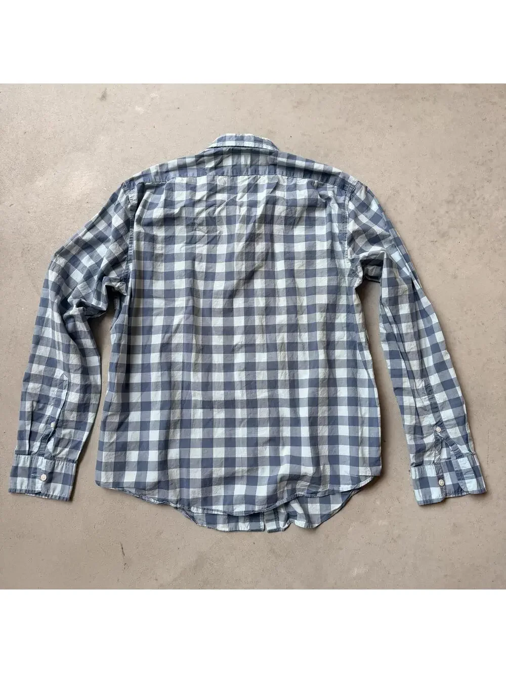 Autumn Wedding Guest Dress Shirt J.Crew Slim Fit Blue Checkered Button-Down